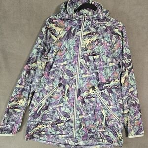 Lululemon Athletica Lightweight Abstract Pattern Hooded Windbreaker Womens 12